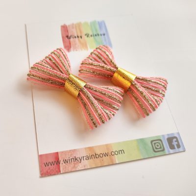 Translucent clips(neon pink)