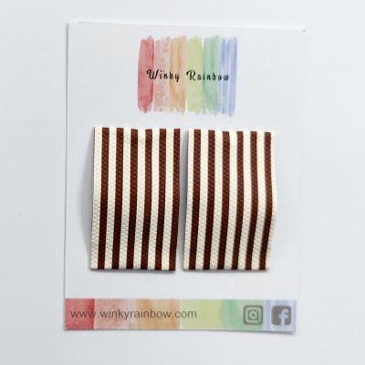 Coffee stripy snap clip