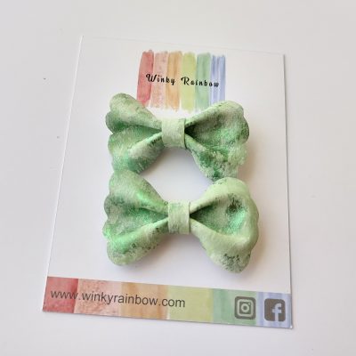 marble bows (green)