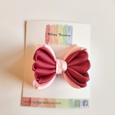 petal bow(dark red)